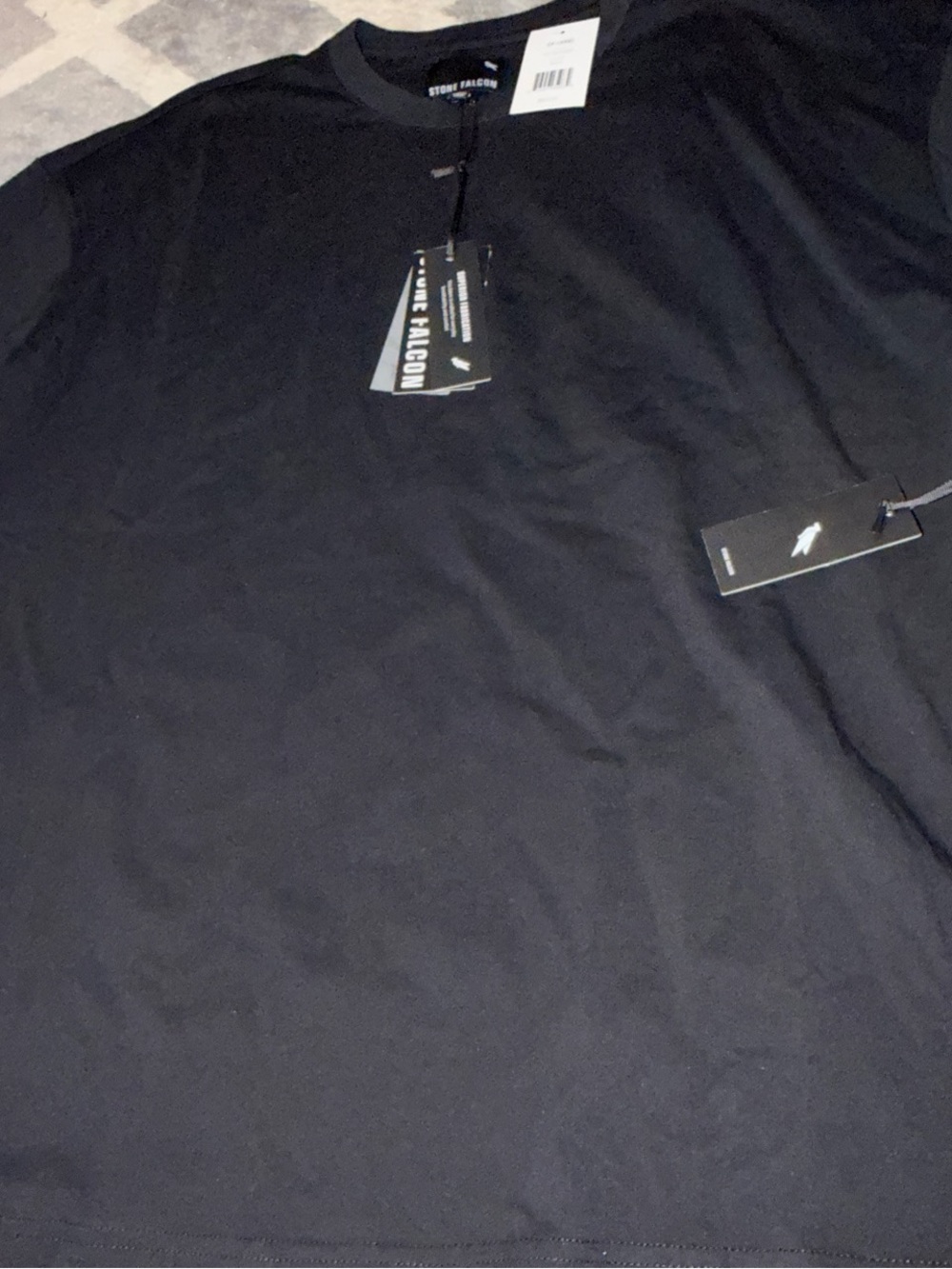 Stone Falcon Men’s 3X heavy black crewneck tee / NEW